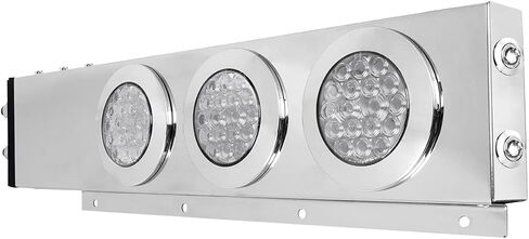 GG Grand General 91023 Spring Loaded Stainless Steel Mud Flap Hanger with Red/Clear LED Light, 2.5 Inches Bolt Spacing, Pair in Saudi Arabia