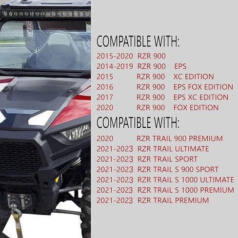 KUAFU Fender Flare Splash Guard متوافق مع 2014-2024 Polaris RZR Trail 900 EPS UTV Mud Guards Mud Flap Splash Guards Shield استبدال أسود لـ 2879434 - يمين خلفي in Kuwait