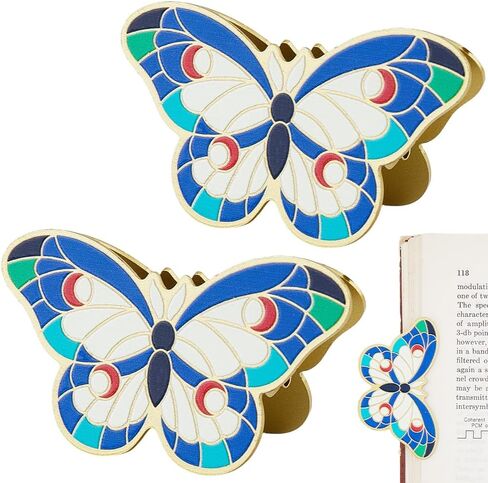 craspire 2pcs فراشة كتاب كليب خمر حامل دفتر الذهب الوردي الفراشات سبيكة الرجعية الموثق صفحة المينا بيل كتيب مقاطع المرجعية لسجل القصاصات مجلة المسافرين الفن القارئ مكتب الديكور in Saudi Arabia