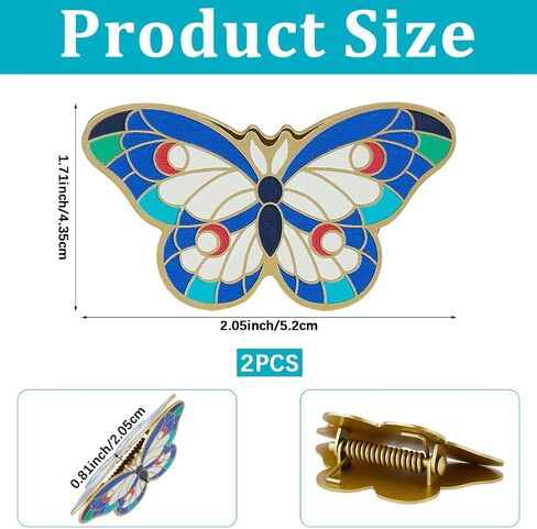 craspire 2pcs فراشة كتاب كليب خمر حامل دفتر الذهب الوردي الفراشات سبيكة الرجعية الموثق صفحة المينا بيل كتيب مقاطع المرجعية لسجل القصاصات مجلة المسافرين الفن القارئ مكتب الديكور in Saudi Arabia