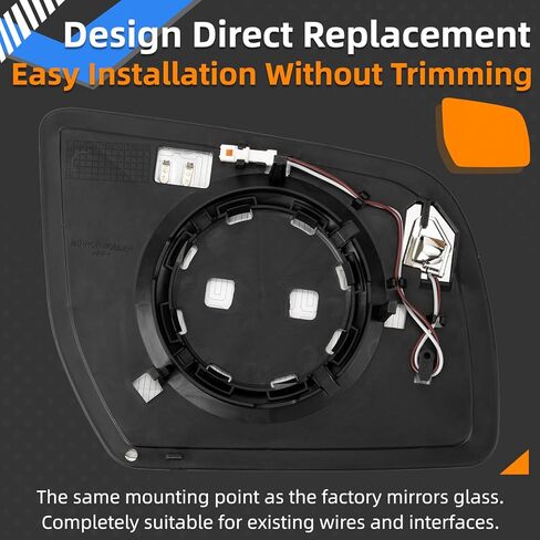 Driver Side Mirror Replacement for Ford Ranger 2012 2013 2014 2015 2016 2017 2018, Everest 2016-2020 - Left Side Mirror Glass, Rear View Mirrors Glass with Power Heated & Blind Spot in Saudi Arabia