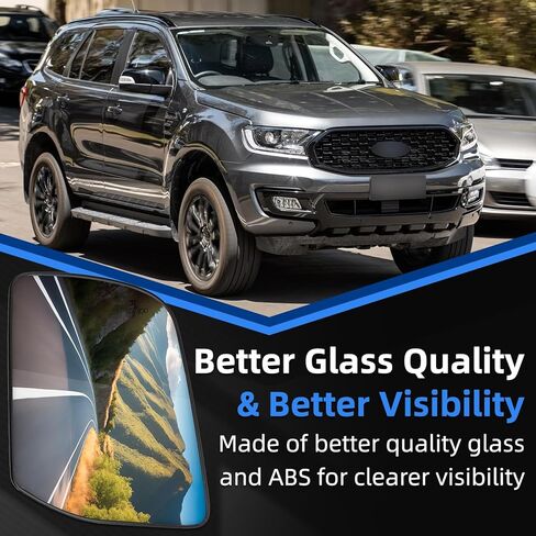 Driver Side Mirror Replacement for Ford Ranger 2012 2013 2014 2015 2016 2017 2018, Everest 2016-2020 - Left Side Mirror Glass, Rear View Mirrors Glass with Power Heated & Blind Spot in Saudi Arabia