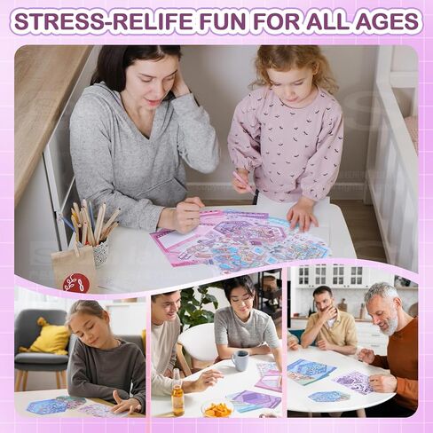 3D Sticker Scene Book for Adults, 20 Sets Miniature Scene DIY House Therapy Stickers Set, Room Sticker Books | Stress Relief | Home Decoration | Fun Christmas Gift Idea for Girls in Saudi Arabia