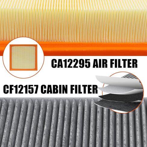 طقم فلتر هواء CA10741 ومجموعة فلتر هواء المقصورة CF10285، طقم فلتر تيار متردد لمرشح هواء المحرك. in Kuwait