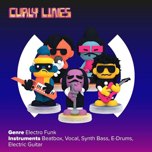 LOOPS Curly Lines - 5-Piece Neo-Funk Music Band Interactive Figurine Set in Saudi Arabia