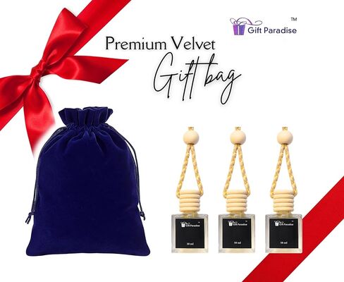 Fraser Fir Car Air Freshener Set of 3 – Wooden Hanging Diffuser 10ml each – Long Lasting Pine, Christmas Tree & Evergreen Scent for Car, Closet & Office in Saudi Arabia