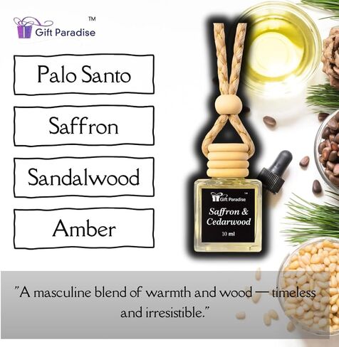Fraser Fir Car Air Freshener Set of 3 – Wooden Hanging Diffuser 10ml each – Long Lasting Pine, Christmas Tree & Evergreen Scent for Car, Closet & Office in Saudi Arabia