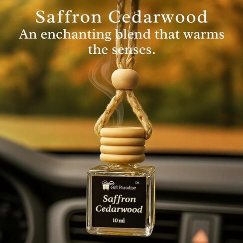 Fraser Fir Car Air Freshener Set of 3 – Wooden Hanging Diffuser 10ml each – Long Lasting Pine, Christmas Tree & Evergreen Scent for Car, Closet & Office in Saudi Arabia