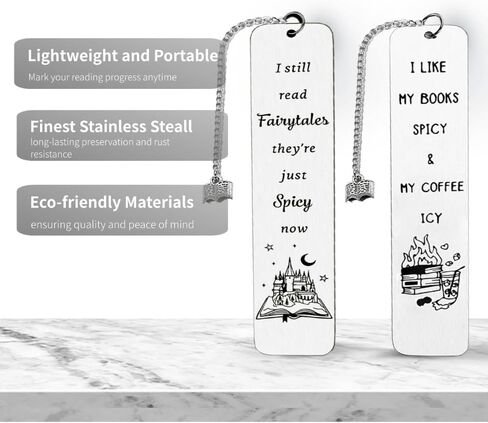Book Marks for Reading Woman Fun Bookmarks Gifts with Book Page Marker Book Accessories for Reading Lovers Man Coffee Bookmark Spicy Cool Book Mark Birthday Christmas Thanksgiving Back to School Gift in Saudi Arabia