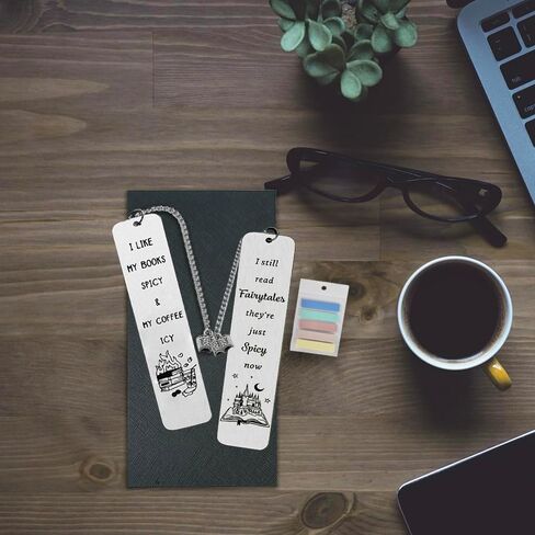 Book Marks for Reading Woman Fun Bookmarks Gifts with Book Page Marker Book Accessories for Reading Lovers Man Coffee Bookmark Spicy Cool Book Mark Birthday Christmas Thanksgiving Back to School Gift in Saudi Arabia