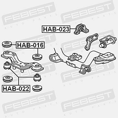 جلبة الذراع الخلفية التفاضلية جبل فبراير HAB-022 Oem 50711-SH9-020 in Saudi Arabia