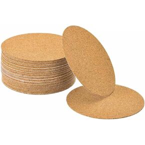 【50 Pack】 3.1 Inch Cork Rounds Coasters Self Adhesive Peel and Stick Natural Cork Sheets for DIY Crafts, Heat Resistant Protective Pads for Tables, Customizable Coaster Blanks for Painting in Saudi Arabia
