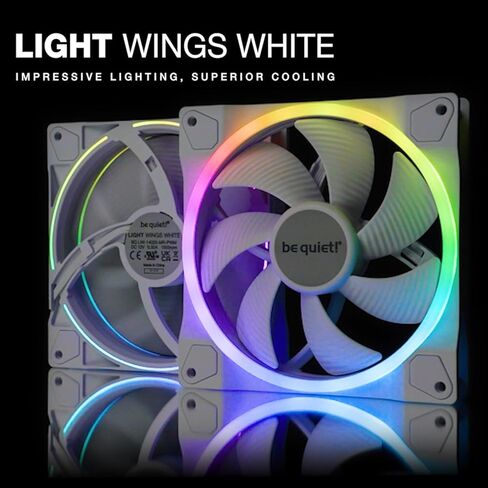 be quiet! Light Wings 140mm PWM high-Speed, Premium ARGB Cooling Fan, 4-Pin, for radiators, BL075 ,black in Kuwait