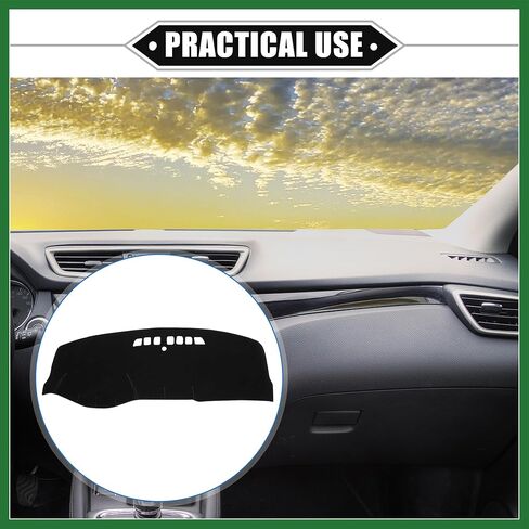 حصيرة غطاء لوحة عدادات السيارة Motoforti متوافقة مع Buick LaCrosse 2005-2008، سجادة حماية داخلية من البوليستر الأسود لوحدة التحكم المركزية تدوم طويلاً in Saudi Arabia