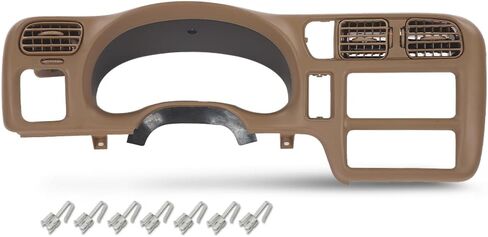CHEDA Dash Trim Bezel Cover Compatible with Blazer Jimmy Sonoma S10 1998 1999 2000 2001 2002 2003 2004 Dark Gray not fit double din in Saudi Arabia