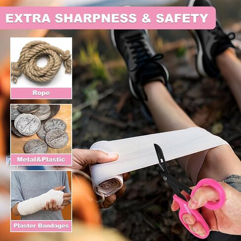 Bandage Scissors and Pen Light for Nurse - Trauma Shears Medical Scissors 7.5" Surgical Scissors,Medical LED Penlights with Pupil Gauge for Nurse, Doctors, Nursing Students in Kuwait