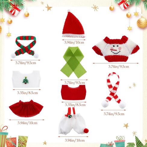 3 Sets Christmas 17cm Doll Clothes Outfits Doll Costume Winter Holiday Accessories Suit Cute Stylish Dress up Set for Xmas Festive Party Favors Decoration Gifts in Saudi Arabia