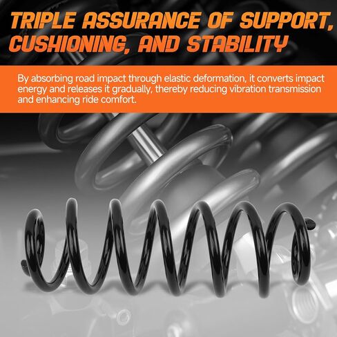 2PCS Rear Suspension Coil Spring Set Fit for Volkswagen Tiguan 2009-2017, Tiguan Limited 2017-2018, Passat 2006-2019, Driver and Passenger Sides Replace Number# RA6165, 3C0511115AD in Saudi Arabia