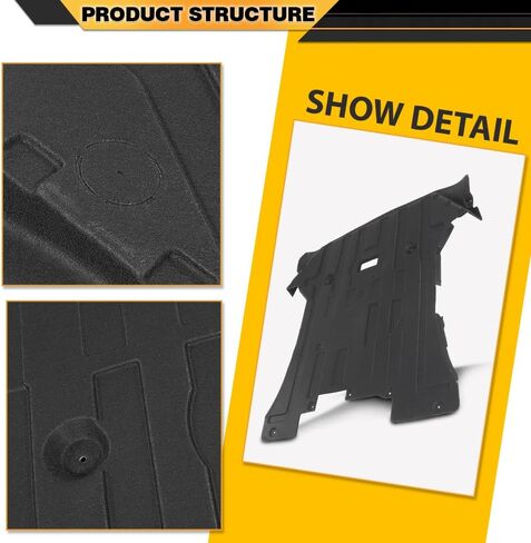 تحت غطاء المحرك Splash Rust Shield متوافق مع 2011 2012 2013 2014 2015 2016 2017 BMW X3 28i 28d 35i 51757213662، 51-75-7-213-662، 51757378820 أسود in Saudi Arabia