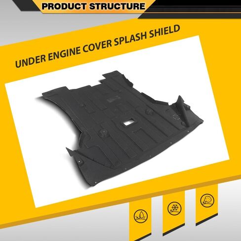 تحت غطاء المحرك Splash Rust Shield متوافق مع 2011 2012 2013 2014 2015 2016 2017 BMW X3 28i 28d 35i 51757213662، 51-75-7-213-662، 51757378820 أسود in Saudi Arabia