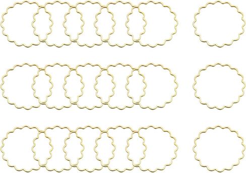 Flower Earring Beading Hoop Rings, Open Bezel Linking Ring 25mm/ 0.98" Gold Earring Finding Link Ring for Jewelry Making, Pack of 50 in Saudi Arabia