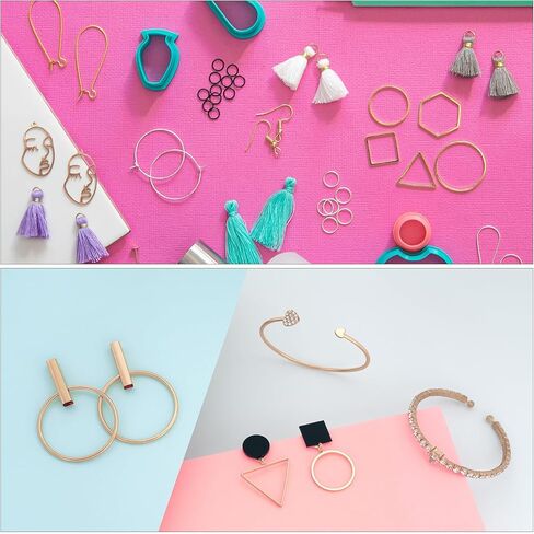 Flower Earring Beading Hoop Rings, Open Bezel Linking Ring 25mm/ 0.98" Gold Earring Finding Link Ring for Jewelry Making, Pack of 50 in Saudi Arabia