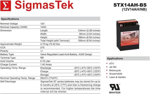 Yamaha 200CC YTM200, E, ER Tri-Moto, 1983-1985 ATV Battery Replacement in Saudi Arabia