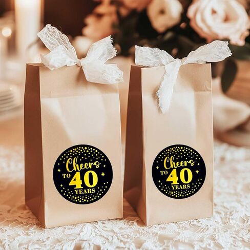 100 × ملصقات Cheers to 50 Years - ديكورات حفلات الذكرى الخمسين، هدايا عيد الميلاد، أختام مظاريف، ملصقات حقائب هدايا - ملصقات مستديرة ذاتية اللصق من الفينيل باللونين الأسود والذهبي، 1.6 بوصة (50) in Saudi Arabia