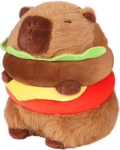 RichRabbit Cute Capybara Plush Toy with Frog Head Cover Filled Capybara Doll Pillow Warm Gift Kids Girls Boys 9 inches in Saudi Arabia