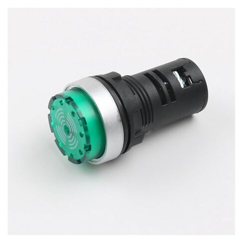 Buzzer 12V24V220V Plastic high Decibel Intermittent Flashing Intermittent 22mm Sound and Light Alarm Indicator(Green DC12V) in Saudi Arabia