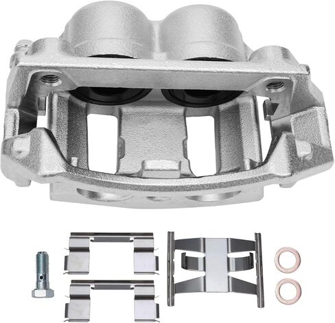 Detroit Axle - Front Brake Calipers for 1999-2003 Ford F-150, 2002-2003 Lincoln Blackwood, 2000 2001, Disc Brake Calipers w/Bracket Replacement - 2 pc set in Saudi Arabia