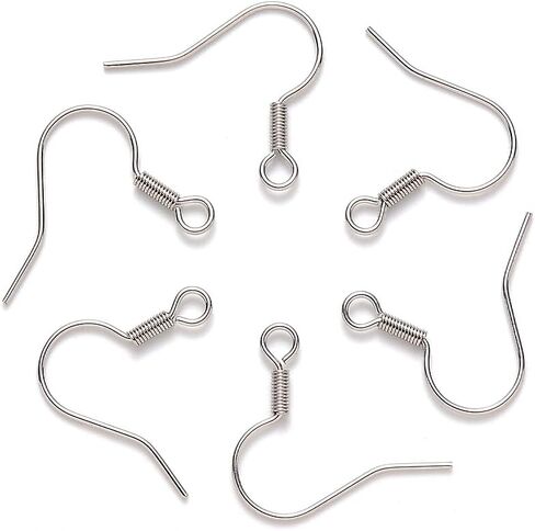200pcs 304 Stainless Steel Ear Wires for Jewelry Making Fish Hook French Earring Hooks Bulk Fishhook Earring Findings for DIY Dangle 17-19x19mm in Saudi Arabia