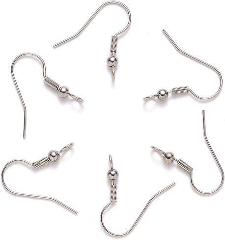 200pcs 304 Stainless Steel Ear Wires for Jewelry Making Fish Hook French Earring Hooks Bulk Fishhook Earring Findings for DIY Dangle 17-19x19mm in Saudi Arabia