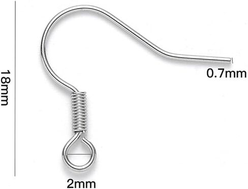 200pcs 304 Stainless Steel Ear Wires for Jewelry Making Fish Hook French Earring Hooks Bulk Fishhook Earring Findings for DIY Dangle 17-19x19mm in Saudi Arabia