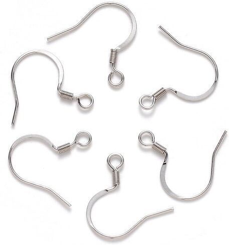 200pcs 304 Stainless Steel Ear Wires for Jewelry Making Fish Hook French Earring Hooks Bulk Fishhook Earring Findings for DIY Dangle 17-19x19mm in Saudi Arabia