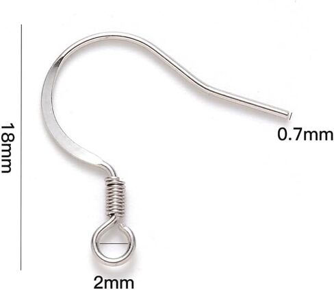 200pcs 304 Stainless Steel Ear Wires for Jewelry Making Fish Hook French Earring Hooks Bulk Fishhook Earring Findings for DIY Dangle 17-19x19mm in Saudi Arabia