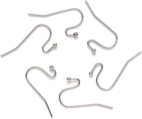 200pcs 304 Stainless Steel Ear Wires for Jewelry Making Fish Hook French Earring Hooks Bulk Fishhook Earring Findings for DIY Dangle 17-19x19mm in Saudi Arabia