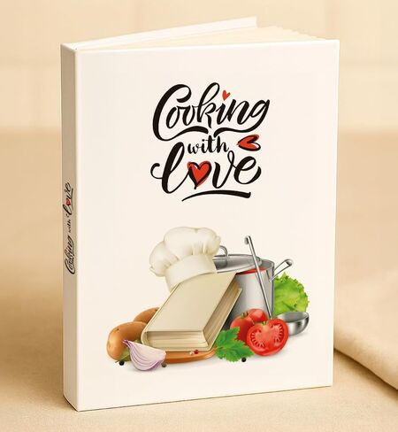 Blank Recipe Book to Write Your Own Recipes | Hardcover 160 Pages | Family Cookbook Journal with Stickers | Gift for Moms, Food Lovers & Home Cooks in Saudi Arabia