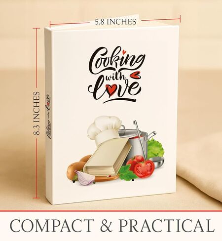 Blank Recipe Book to Write Your Own Recipes | Hardcover 160 Pages | Family Cookbook Journal with Stickers | Gift for Moms, Food Lovers & Home Cooks in Saudi Arabia
