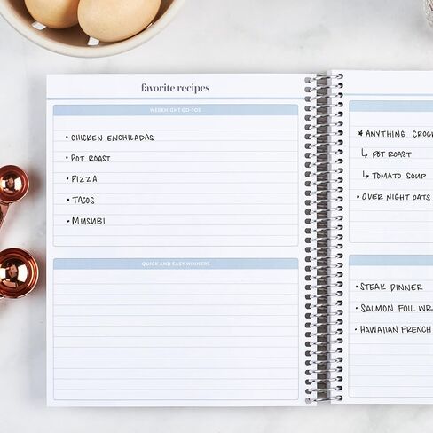 Erin Condren Colorful Plaid Recipe Notebook, 7"x9" Spiral Notebook for All Your Recipes, Built to Last, Makes a Thoughtful Keepsake and Gift [spiral_bound] in Saudi Arabia