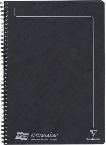 Clairefontaine 482/1148Z دفتر الملاحظات الحلزوني الفيروزي - A4 21x29,7 سم - 120 صفحة مسطرة قابلة للفصل - ورق أبيض 90 جم - غطاء بطاقة لامع in Saudi Arabia