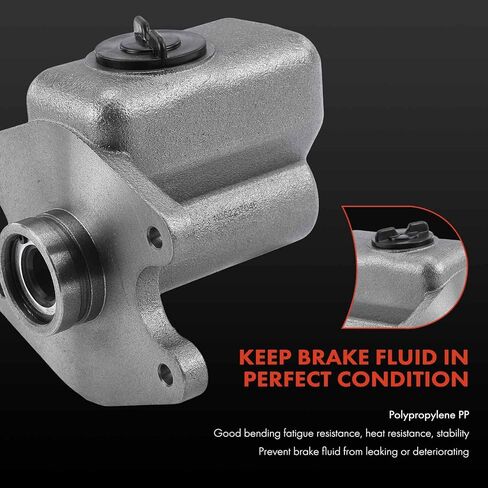 A-Premium Brake Master Cylinder with Reservoir and Cap Compatible with Ford Vehicles - F-500 1975-1977, F700 1973-1979, F7000 1973-1979 - Replaces D3TZ2140G in Saudi Arabia