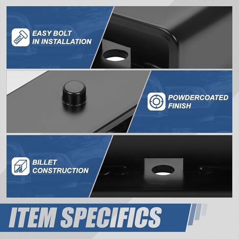 Auto Dynasty 2" Rear Lift Block Kits Compatible with 1997-2003 Ford F-150, Set of 2 Leaf Spring Leveling Lift Blocks and U-Bolts, Powdercoated Black in Saudi Arabia