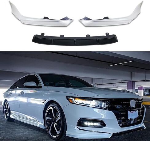 for 2018-2020 10th Gen Honda Accord YOFER Front Spoiler Body Kit Painted White in Saudi Arabia