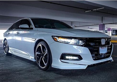 for 2018-2020 10th Gen Honda Accord YOFER Front Spoiler Body Kit Painted White in Saudi Arabia