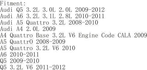 6 قطعة حاقن وقود السيارة لأودي A4 A5 A6 Q5 3.2L V6 2008-2011 2012 06E906036E in Kuwait