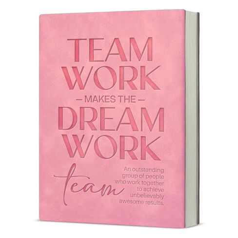 Team Appreciation Gifts Notebook Journal Thank You Gifts for Coworkers Team Members, Teamwork Makes the Dream Work Journal-Pink in Saudi Arabia