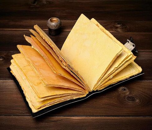 Book of Shadows Leather Journal, Merry Christmas Spellbook with Vintage Clasp Lock – 200 Page Antique Deckle Edge Leather Bound Notebook – Notebook Journal Christmas Gift For Men & Women in Saudi Arabia