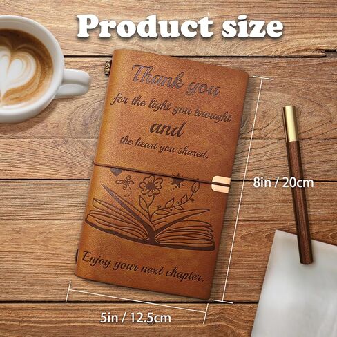 مجلة جلدية منقوشة من TRILVIX مع قلم - هدية تقاعد للمرأة، هدايا تقاعد للرجال، مجلة تقاعد لزملاء العمل والرؤساء والمعلمين وهدايا ترك زملاء العمل والذهاب بعيدًا وهدية الوداع in Kuwait