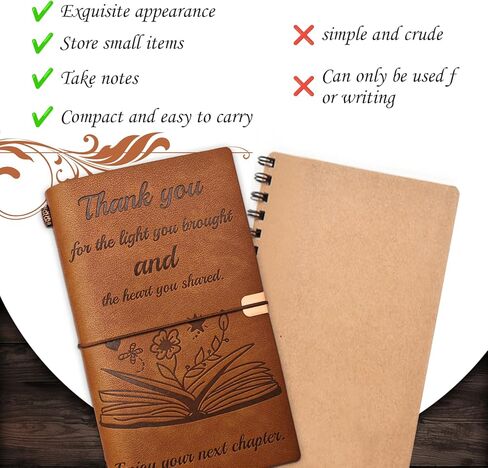 مجلة جلدية منقوشة من TRILVIX مع قلم - هدية تقاعد للمرأة، هدايا تقاعد للرجال، مجلة تقاعد لزملاء العمل والرؤساء والمعلمين وهدايا ترك زملاء العمل والذهاب بعيدًا وهدية الوداع in Kuwait